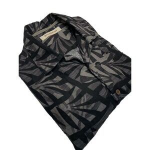 Tommy Bahama M 100% Linen Short Sleeve Button Up Multicolor Camp Beach Tropical